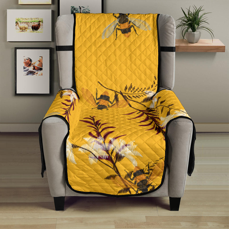 Bee flower pattern Chair Cover Protector