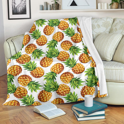 Pineapples Design Pattern Premium Blanket