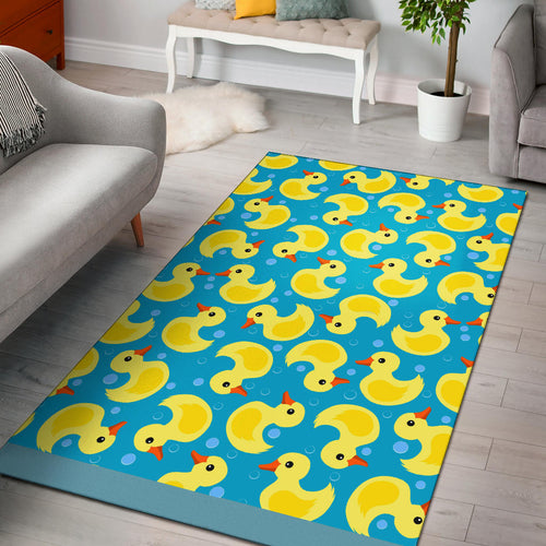 Duck Toy Pattern Print Design 04 Area Rug