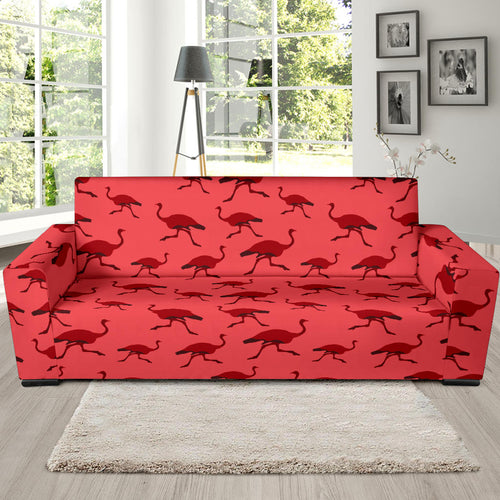 Ostrich Pattern Print Design 03 Sofa Slipcover