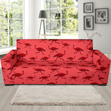 Ostrich Pattern Print Design 03 Sofa Slipcover