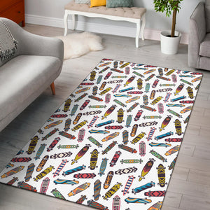 Skate Board Pattern Print Design 05 Area Rug