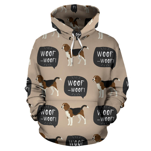 Beagle Pattern Men Women Pullover Hoodie