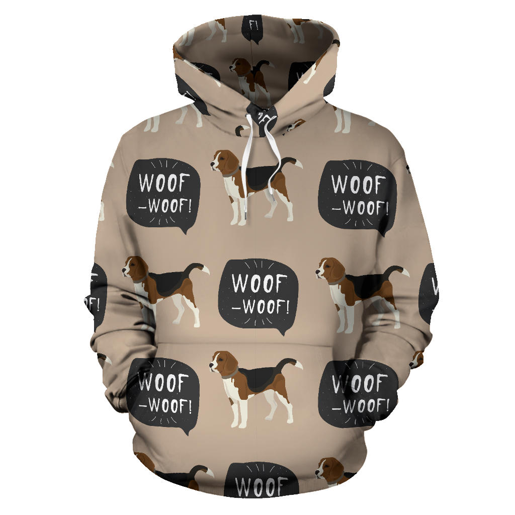 Beagle Pattern Men Women Pullover Hoodie