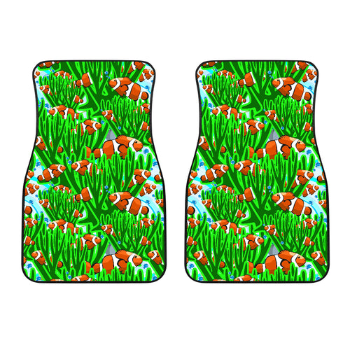 Clown Fish Pattern Print Design 01 Front Car Mats