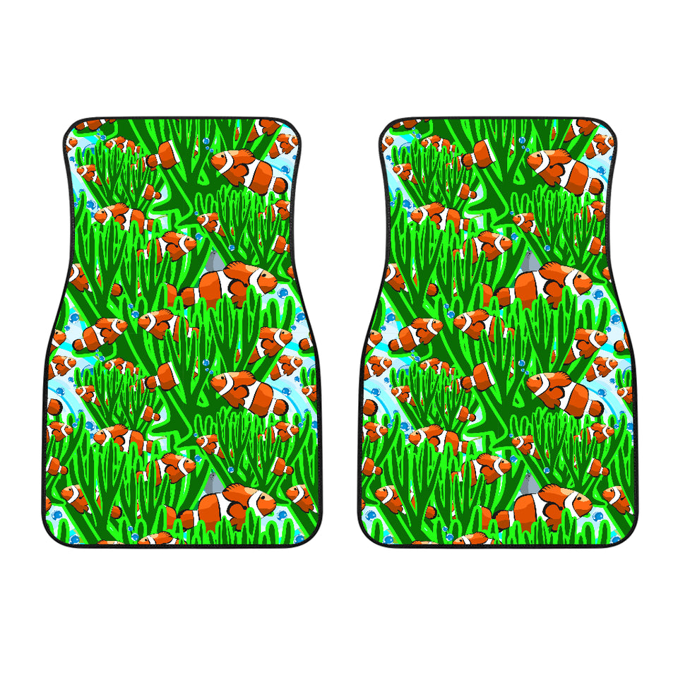 Clown Fish Pattern Print Design 01 Front Car Mats