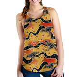 Kangaroo Australian aboriginal art pattern Women Racerback Tank Top