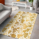 Gold Grape Pattern Area Rug