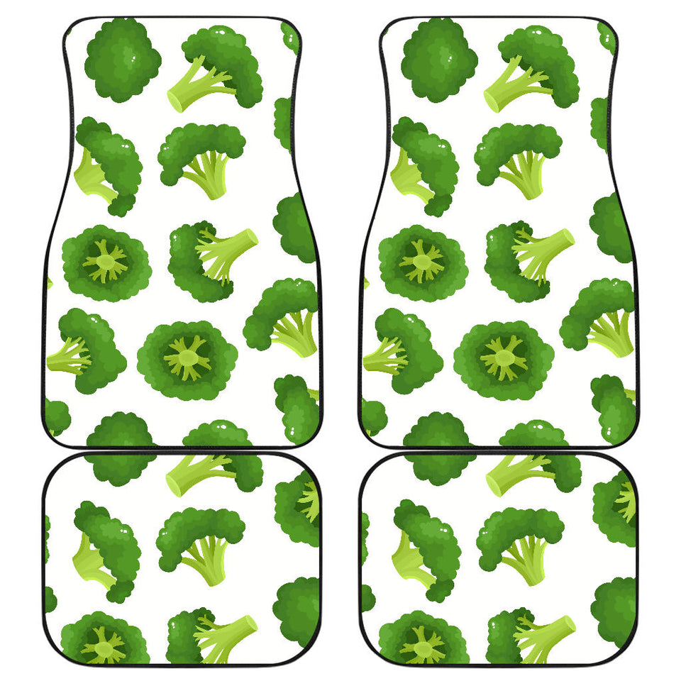 Cute Broccoli Pattern Front And Back Car Mats