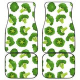 Cute Broccoli Pattern Front And Back Car Mats