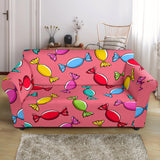 Colorful Wrapped Candy Pattern Loveseat Couch Slipcover