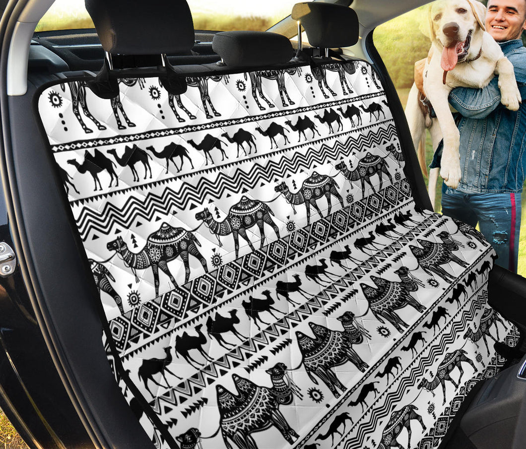 Camel Polynesian Tribal Pattern Dog Car Seat Covers
