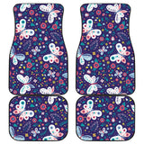 Colorful Butterfly Flower Pattern.Eps Front And Back Car Mats