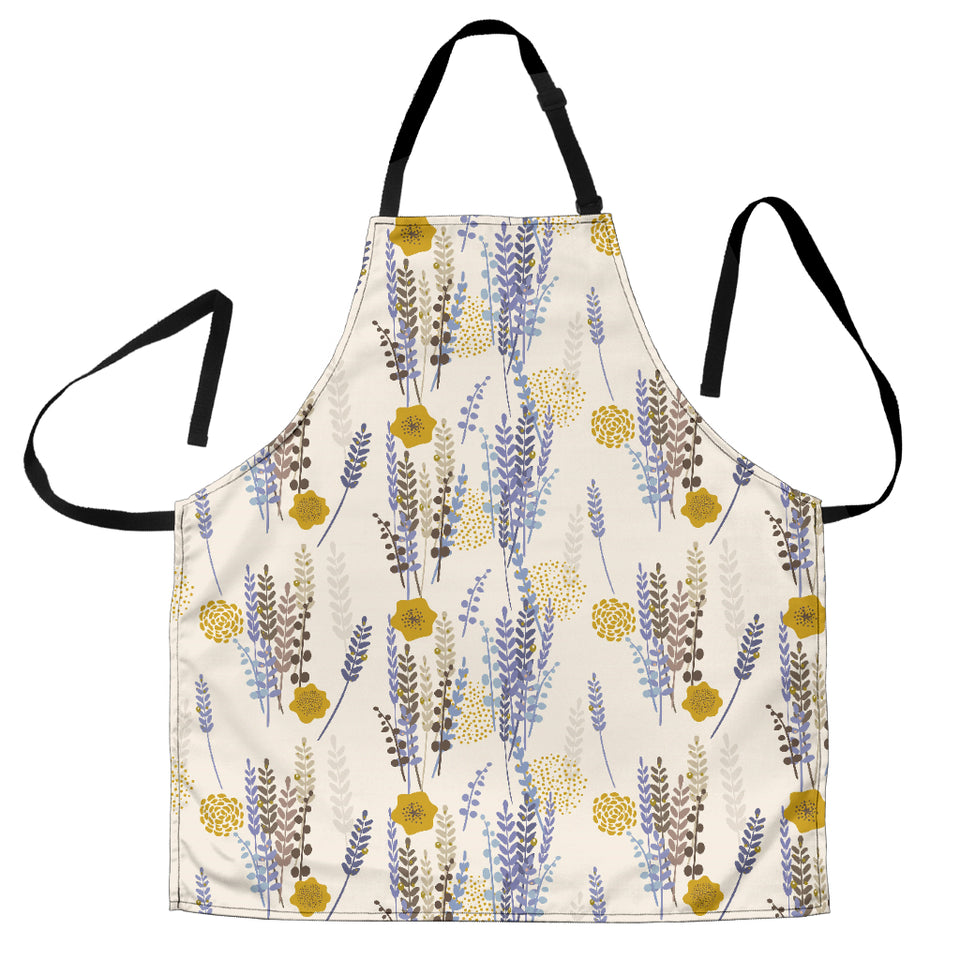 Lavender Modern Pattern Blackground Adjustable Apron