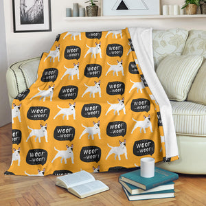 Bull Terrier Pattern Print Design 03 Premium Blanket