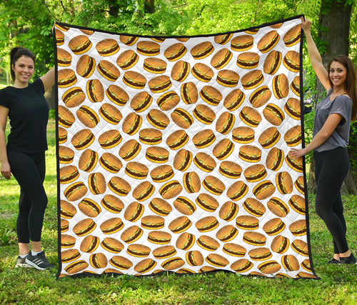 Hamburger Pattern Print Design 03 Premium Quilt
