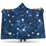 Night Sky Star Pattern Hooded Blanket