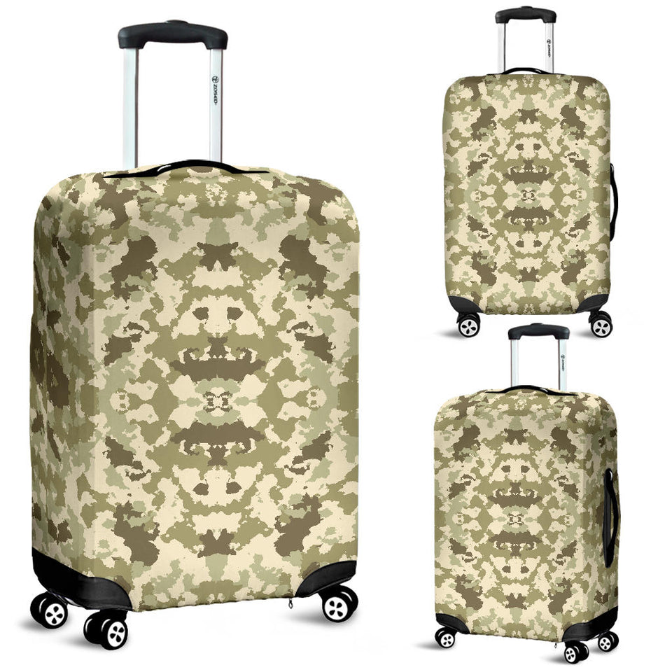 Light Green Camo Camouflage Pattern Luggage Covers