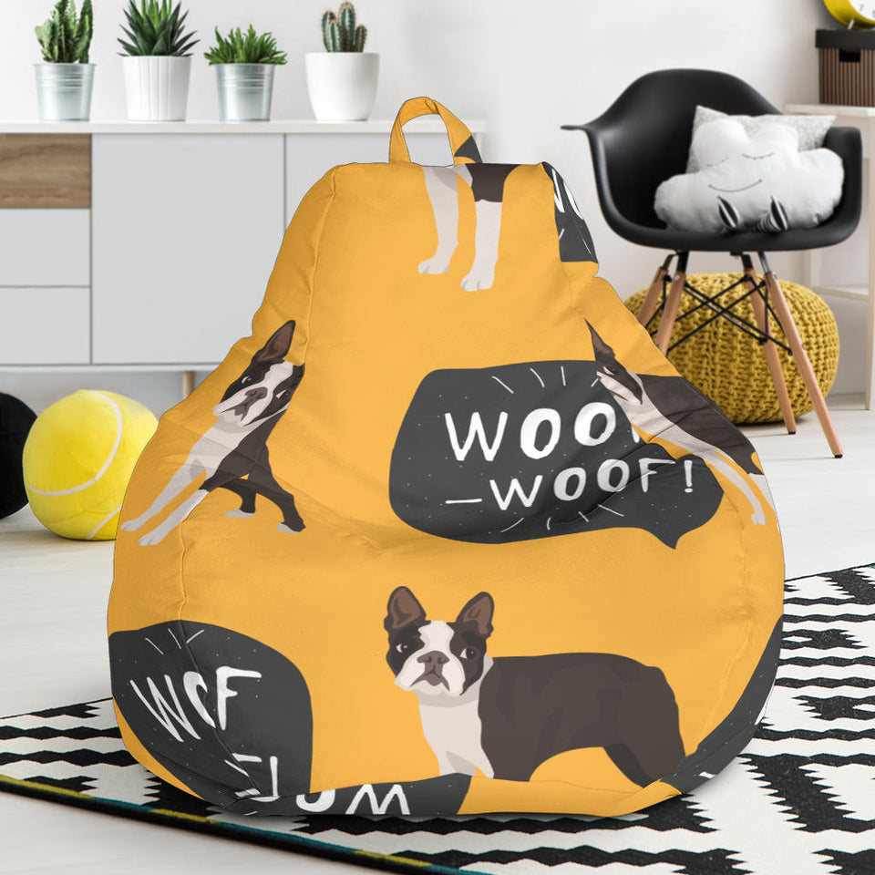 Boston Terrier Design Pattern Bean Bag Cover