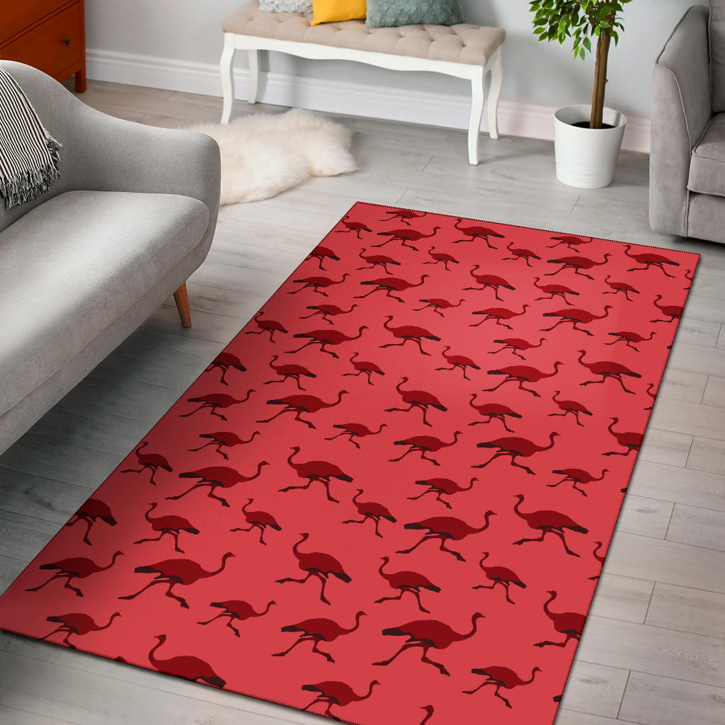 Ostrich Pattern Print Design 03 Area Rug