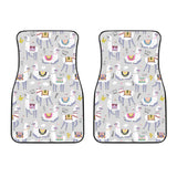 Cute Llama Alpaca Pattern Front Car Mats