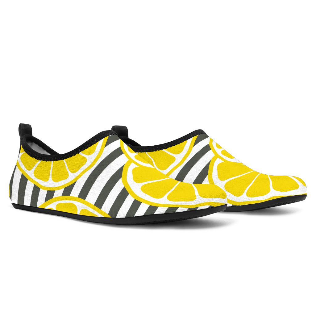 Slice Of Lemon Design Pattern Aqua Shoes