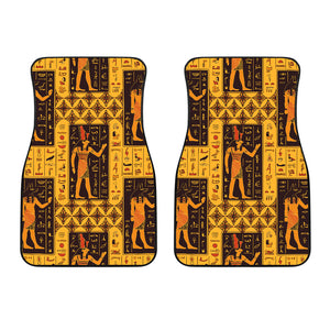 Egypt Hieroglyphics Pattern Print Design 05 Front Car Mats