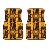 Egypt Hieroglyphics Pattern Print Design 05 Front Car Mats
