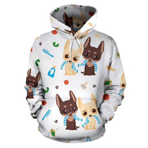 Cute Chihuahua Dog Pattern Men Women Pullover Hoodie