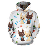 Cute Chihuahua Dog Pattern Men Women Pullover Hoodie