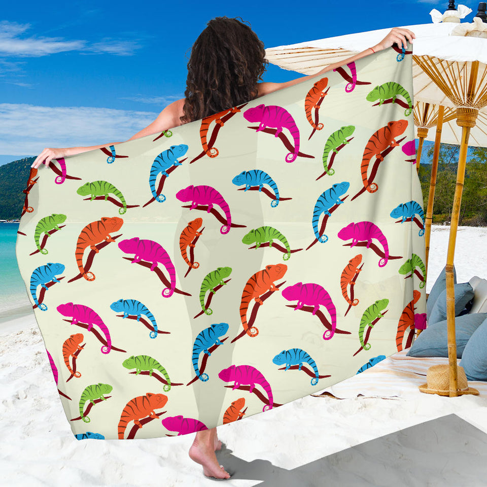 Colorful Chameleon Lizard Pattern Sarong