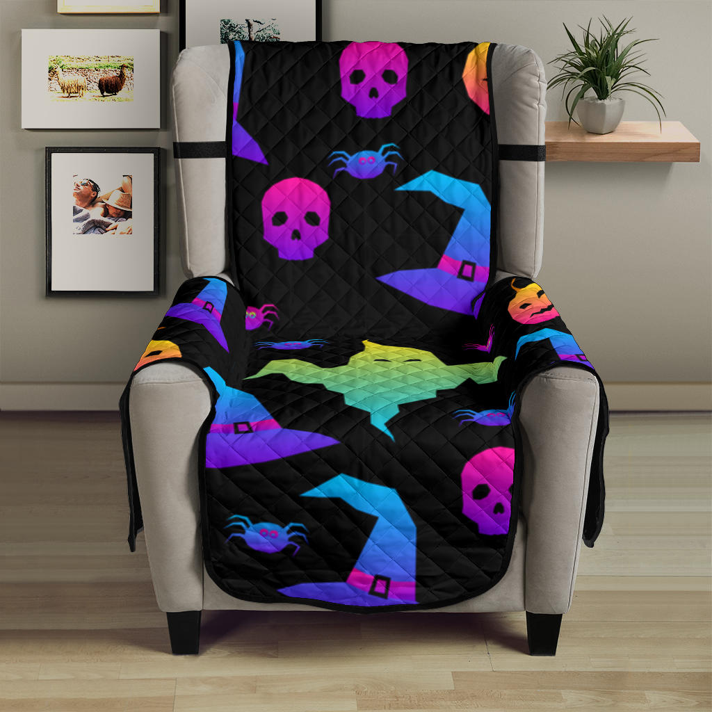 Colorful halloween background Chair Cover Protector