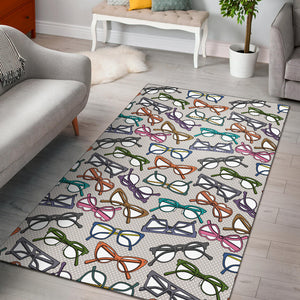 Sun Glasses Pattern Print Design 01 Area Rug