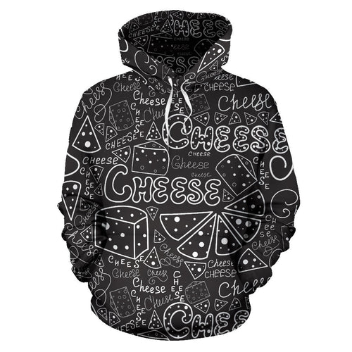 Handwritten Cheese Pattern Men Women Pullover Hoodie