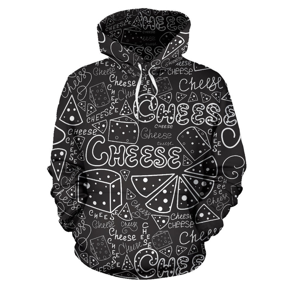 Handwritten Cheese Pattern Men Women Pullover Hoodie