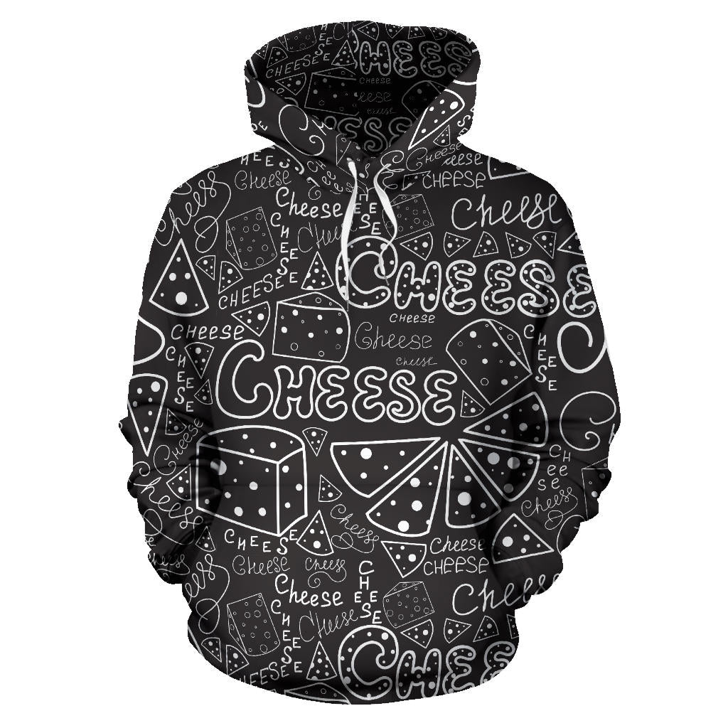 Handwritten Cheese Pattern Men Women Pullover Hoodie