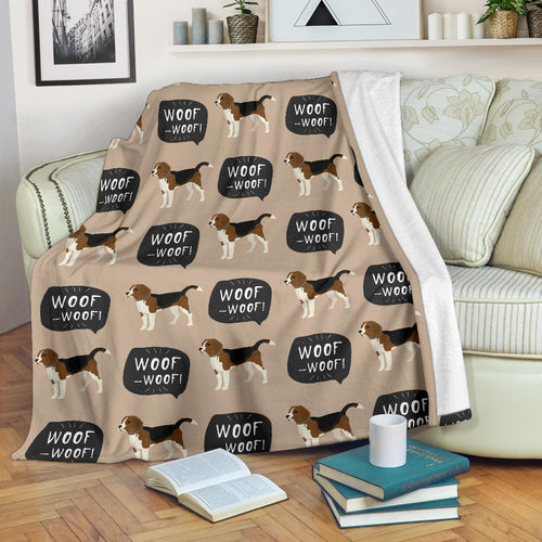 Beagle Pattern Premium Blanket