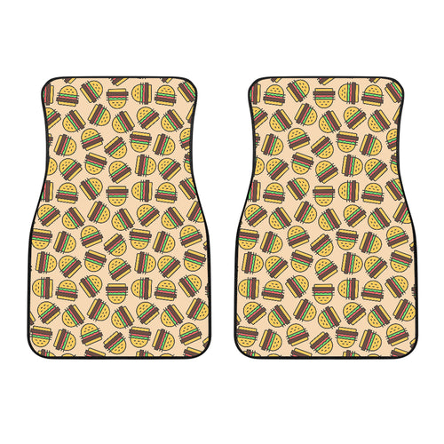 Hamburger Pattern Print Design 01 Front Car Mats