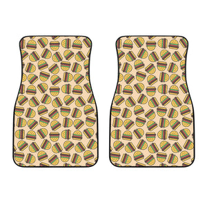 Hamburger Pattern Print Design 01 Front Car Mats