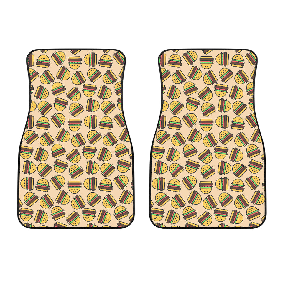 Hamburger Pattern Print Design 01 Front Car Mats