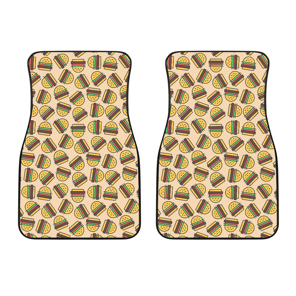 Hamburger Pattern Print Design 01 Front Car Mats