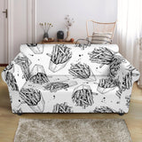 Hand Drawn French Fries Pattern Loveseat Couch Slipcover