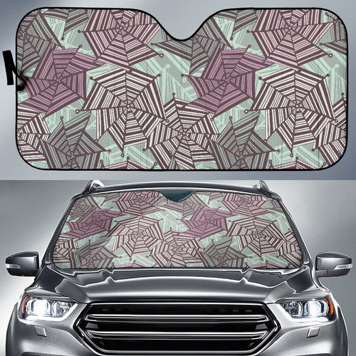 Spider Web Cobweb Design Color Pattern Car Sun Shade