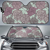Spider Web Cobweb Design Color Pattern Car Sun Shade