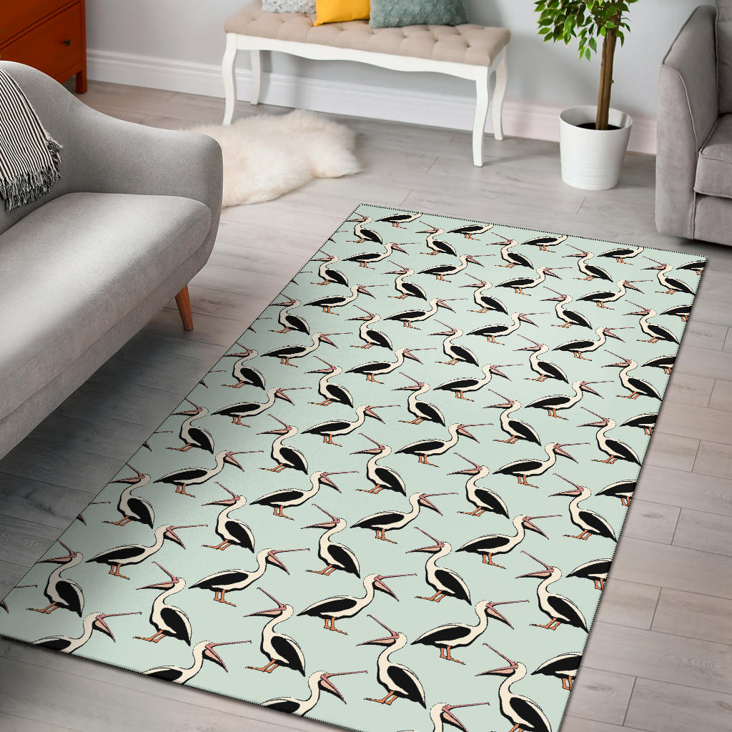 Pelican Pattern Print Design 02 Area Rug