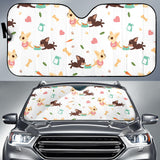 Cute Chihuahua Puppie Pattern Car Sun Shade