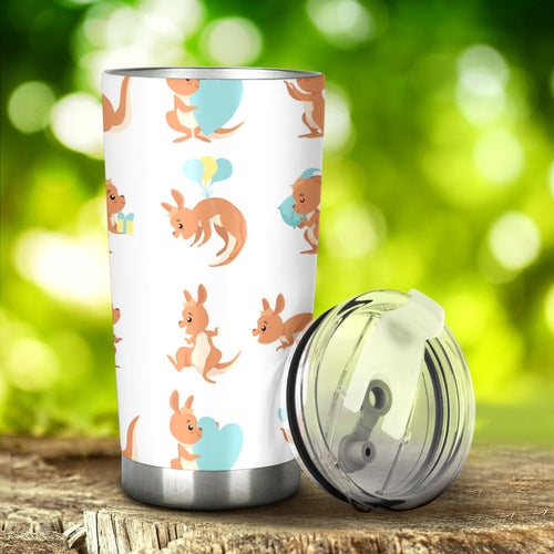 Cute Kangaroo Pattern Tumbler