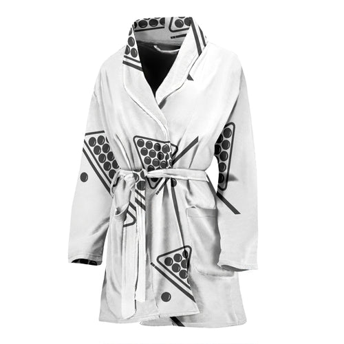 Billiard Ball Pattern Print Design 03 Women's Bathrobe