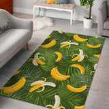 Banana Palm Leaves Pattern Area Rug