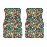 Gear Pattern Print Design 03 Front Car Mats